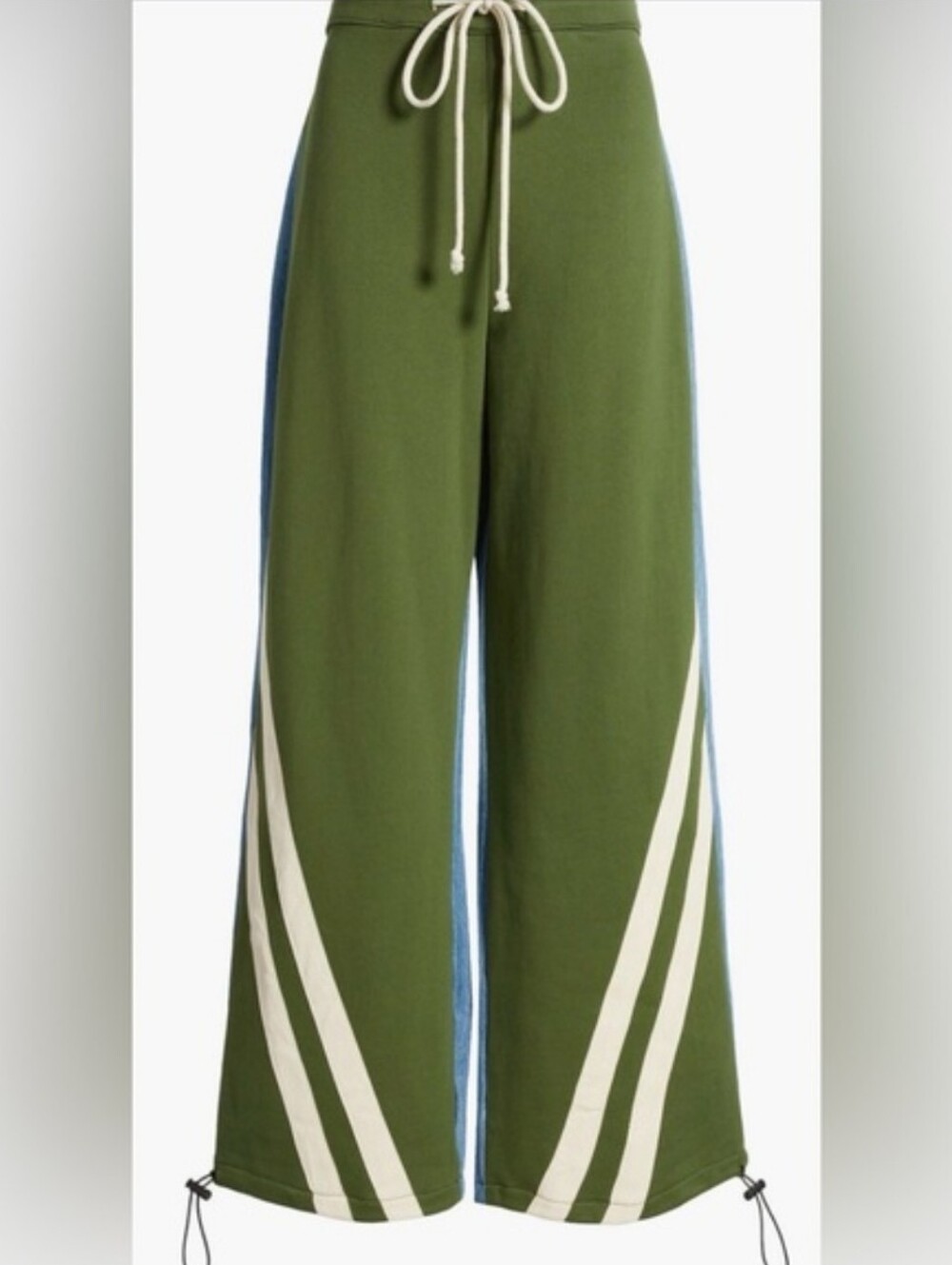Austin Landing - Green High Baggy Mixed Media Jeans Size: 1 - Picture 3 of 10